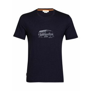 pánské triko krátký rukáv ICEBREAKER Mens Central Classic SS Tee IB Caravan, Midnight Navy velikost: L