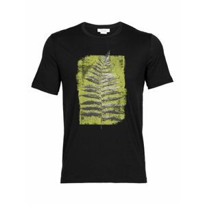 pánské triko krátký rukáv ICEBREAKER Mens Tech Lite II SS Tee Fern Imprint, Black velikost: L