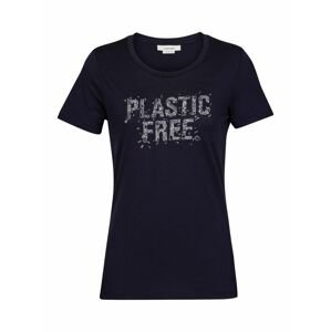 dámské triko krátký rukáv ICEBREAKER Wmns Tech Lite II SS Tee Plastic Free, Midnight Navy velikost: S