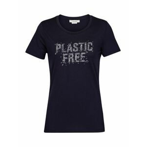 dámské triko krátký rukáv ICEBREAKER Wmns Tech Lite II SS Tee Plastic Free, Midnight Navy velikost: XS