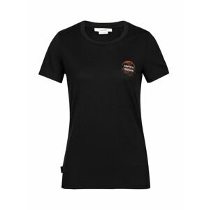 dámské triko krátký rukáv ICEBREAKER Wmns Tech Lite II SS Tee Natural Alps, Black velikost: M