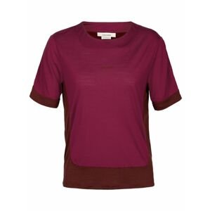 dámské triko krátký rukáv ICEBREAKER Wmns ZoneKnit™ SS Tee, Cherry/Espresso/Cb velikost: M