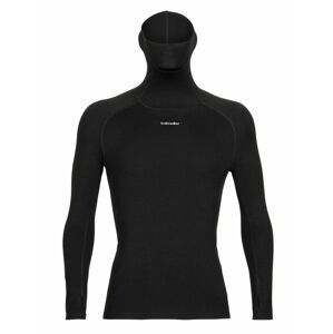 pánské triko dlouhý rukáv ICEBREAKER Mens Merino LS Roll Neck, Black velikost: S