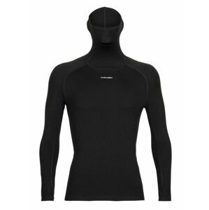 pánské triko dlouhý rukáv ICEBREAKER Mens Merino LS Roll Neck, Black velikost: XL