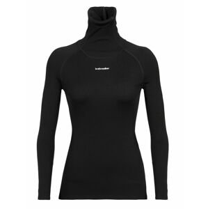 dámské triko dlouhý rukáv ICEBREAKER Wmns Merino LS Roll Neck, Black velikost: S