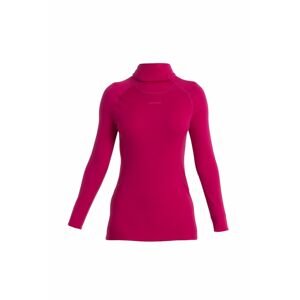 ICEBREAKER Wmns Merino LS Roll Neck, Electron Pink velikost: XS