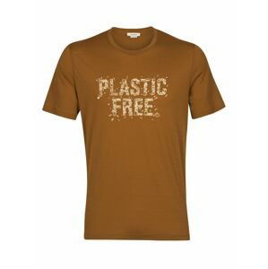 pánské triko krátký rukáv ICEBREAKER Mens Tech Lite II SS Tee Plastic Free, Clove velikost: L