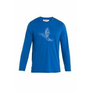 ICEBREAKER Mens Tech Lite II LS Tee Skiing Yeti, Lazurite velikost: XXL