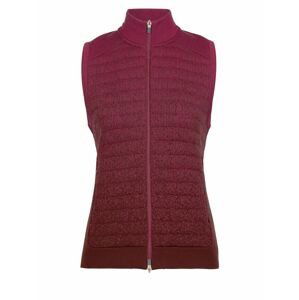 dámská vesta ICEBREAKER Wmns ZoneKnit™ Insulated Vest, Cherry/Espresso velikost: S