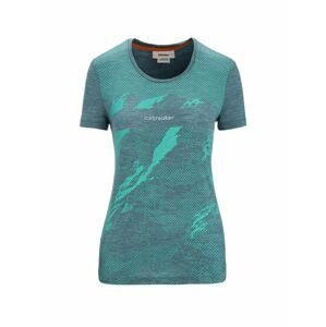 ICEBREAKER Wmns Sphere II SS Tee Trail, Green Glory Heather velikost: L