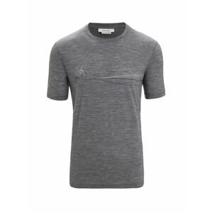 ICEBREAKER Mens Tech Lite II SS Tee Cadence Paths, Gritstone Heather velikost: L