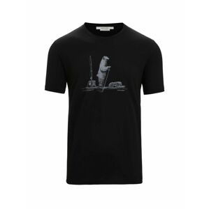 ICEBREAKER Mens Tech Lite II SS Tee Polar Paddle, Black velikost: L