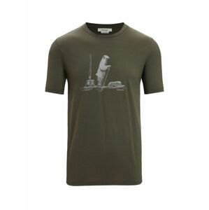 ICEBREAKER Mens Tech Lite II SS Tee Polar Paddle, Loden velikost: L