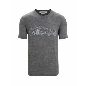 ICEBREAKER Mens Tech Lite II SS Tee Nature Sprint, Gritstone Heather velikost: M