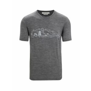 ICEBREAKER Mens Tech Lite II SS Tee Nature Sprint, Gritstone Heather velikost: S