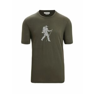 ICEBREAKER Mens Tech Lite II SS Tee Trail Hiker, Loden velikost: L