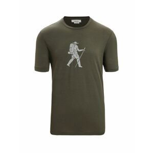 ICEBREAKER Mens Tech Lite II SS Tee Trail Hiker, Loden velikost: M