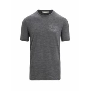 ICEBREAKER Mens Tech Lite II SS Tee Mountain Sunset, Gritstone Heather velikost: L