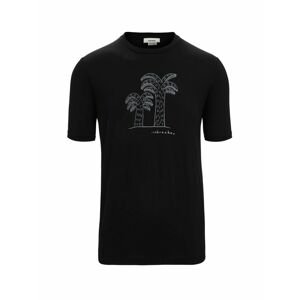 ICEBREAKER Mens Tech Lite II SS Tee Giant Ferns, Black velikost: M