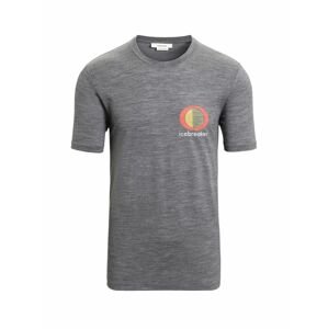 ICEBREAKER Mens Tech Lite II SS Tee Spring Glow, Gritstone Heather velikost: S