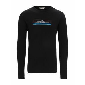 ICEBREAKER Mens Tech Lite II LS Tee Ski Fields, Black velikost: S