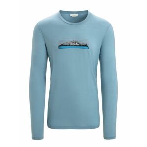 ICEBREAKER Mens Tech Lite II LS Tee Ski Fields, Astral Blue velikost: L