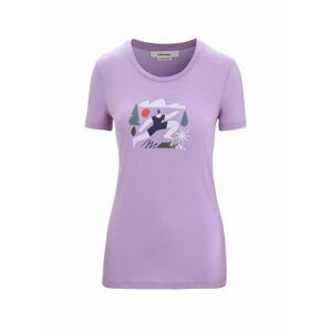 ICEBREAKER Wmns Tech Lite II SS Tee Spring Run, Purple Gaze velikost: M