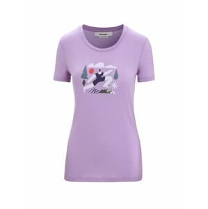 ICEBREAKER Wmns Tech Lite II SS Tee Spring Run, Purple Gaze velikost: XS