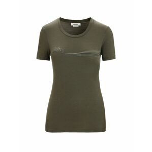 ICEBREAKER Wmns Tech Lite II SS Tee Cadence Paths, Loden velikost: L