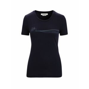 ICEBREAKER Wmns Tech Lite II SS Tee Cadence Paths, Midnight Navy velikost: L