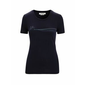 ICEBREAKER Wmns Tech Lite II SS Tee Cadence Paths, Midnight Navy velikost: XL