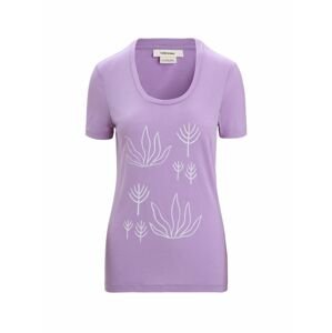 ICEBREAKER Wmns Tech Lite II SS Scoop Tee Fresh Growth, Purple Haze velikost: S