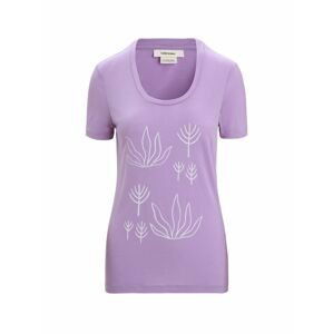 ICEBREAKER Wmns Tech Lite II SS Scoop Tee Fresh Growth, Purple Gaze velikost: XS