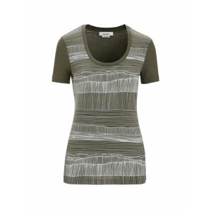 ICEBREAKER Wmns Tech Lite II SS Scoop Tee Reflection Lines, Loden velikost: M