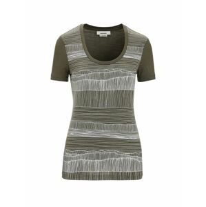 ICEBREAKER Wmns Tech Lite II SS Scoop Tee Reflection Lines, Loden velikost: XL