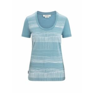 ICEBREAKER Wmns Tech Lite II SS Scoop Tee Reflection Lines, Astral Blue velikost: L