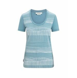 ICEBREAKER Wmns Tech Lite II SS Scoop Tee Reflection Lines, Astral Blue velikost: M