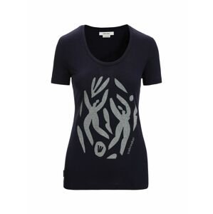 ICEBREAKER Wmns Tech Lite II SS Scoop Tee Nature Celebration, Midnight Navy velikost: L