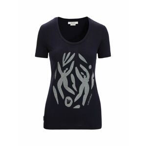 ICEBREAKER Wmns Tech Lite II SS Scoop Tee Nature Celebration, Midnight Navy velikost: M