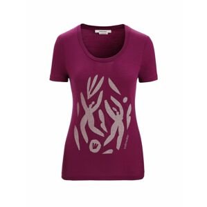 ICEBREAKER Wmns Tech Lite II SS Scoop Tee Nature Celebration, Go Berry velikost: M