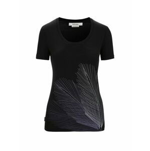 ICEBREAKER Wmns Tech Lite II SS Scoop Tee Plume, Black velikost: M