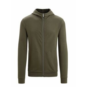 ICEBREAKER Mens Central Classic LS Zip Hoodie, Loden velikost: L