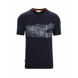 ICEBREAKER Mens Central Classic SS Tee St Anton, Midnight Navy velikost: XL