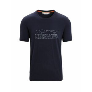 Pánské merino triko krátký rukáv ICEBREAKER Mens Central Classic SS Tee Icebreaker Story, Midnight Navy velikost: M