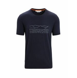 ICEBREAKER Mens Central Classic SS Tee Icebreaker Story, Midnight Navy velikost: S