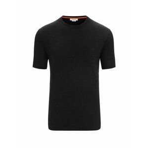 ICEBREAKER Mens Merino Linen SS Tee, Black velikost: S