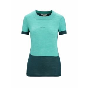 ICEBREAKER Wmns ZoneKnit SS Tee, Fresh Heather/Green Glory velikost: XS