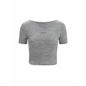 ICEBREAKER Wmns ZoneKnit™ SS Scoop Back Tee, Metro Heather velikost: L