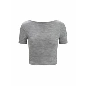 ICEBREAKER Wmns ZoneKnit SS Scoop Back Tee, Metro Heather velikost: M