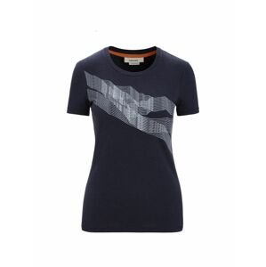 ICEBREAKER Wmns Central Classic SS Tee St Anton, Midnight Navy velikost: L